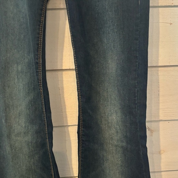 Free People Dark Blue Flare Jeans Pull on denim 27 waist - Picture 6 of 15